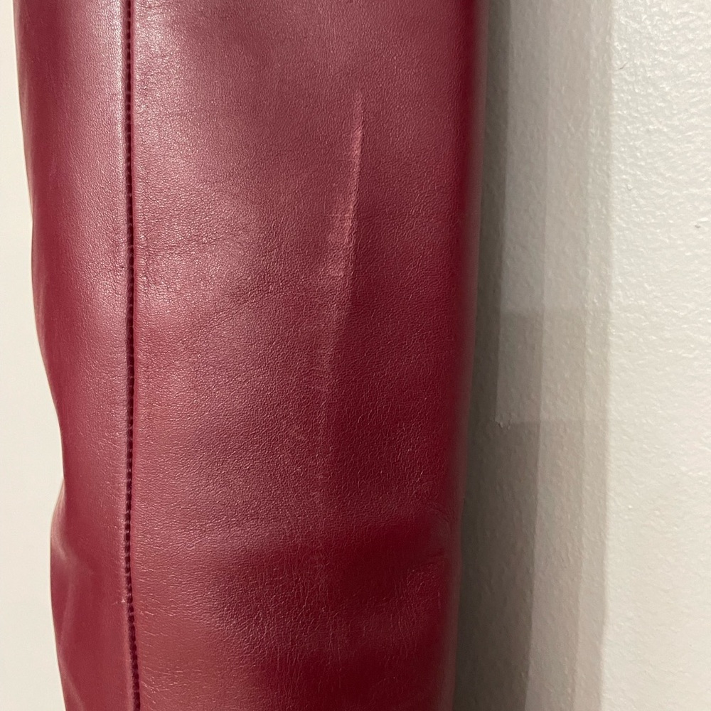Zara burgundy leather boots - Picture 9 of 12
